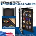 thumbnail image 2 of PENNZONI Medals Display Case, Military Shadow Box, Black w/ Green Felt Small, 2 of 18