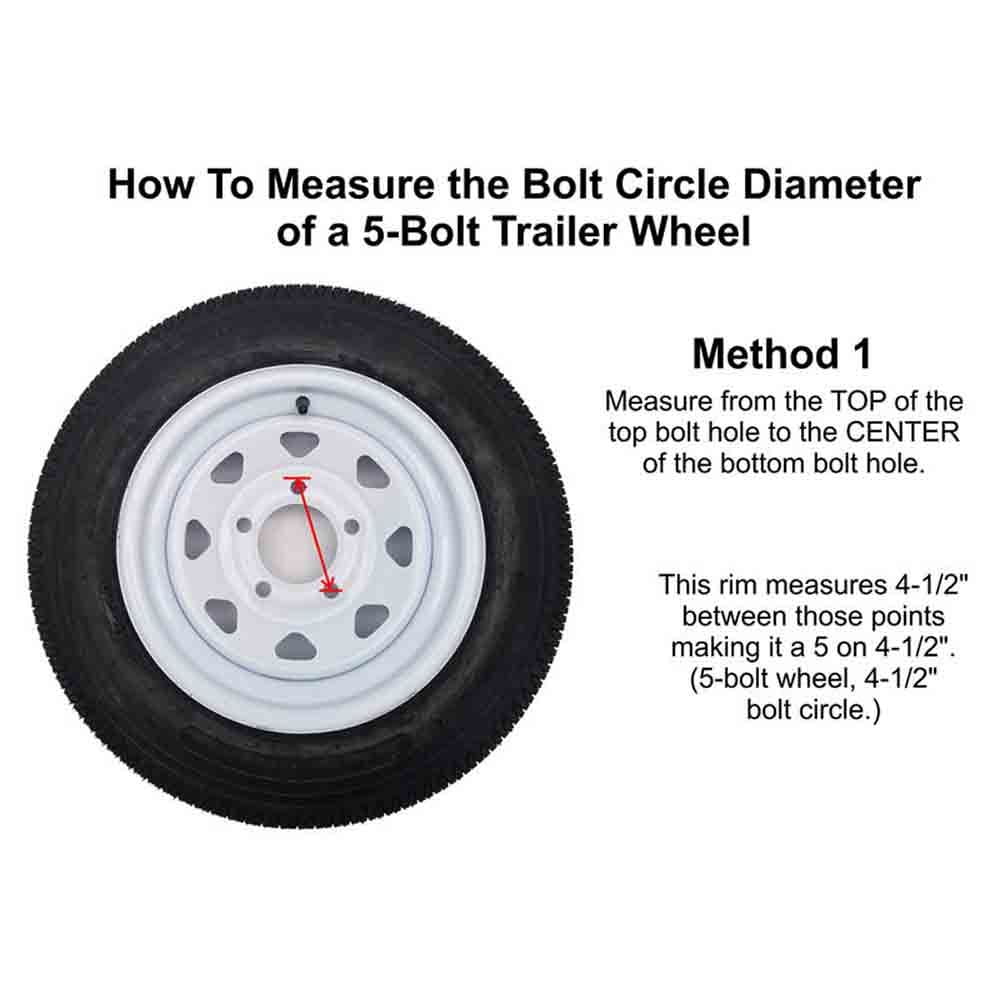 Trailer Hub Kit - 5 Bolt on 4-1/2 Inch Circle - 1-1/16 inch I.D. Bearings