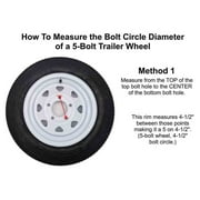 Trailer Hub Kit - 5 Bolt on 4-1/2 Inch Circle - 1-1/16 inch I.D. Bearings