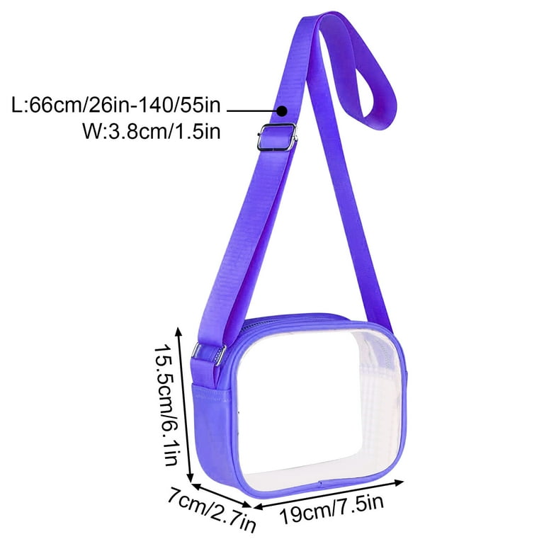 UAEBM Transparent Crossbody Bag for Women Clear Cosmetic Purse