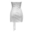 thumbnail image 6 of HXWCHs Women's Strapless Backless Spicy Style Sleeveless Ribbon Party Dress XXL Silver, 6 of 6