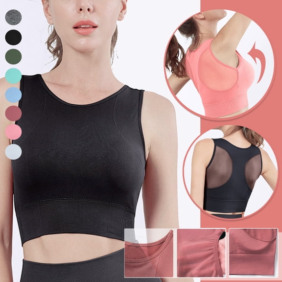 HAPIMO Savings Sports Bras for Women Stretch Running Padded Bralette Elastic Gym Fitness Athletic Yoga Vest Workout Activewear Bra Cozy Blue S