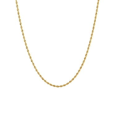 Brilliance Fine Jewelry 10K Yellow Gold 1.60MM-1.65MM Hollow Rope Chain Necklace, 24"