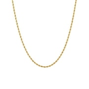 Brilliance Fine Jewelry 1.6MM 10K Yellow Gold Polished Rope Chain Necklace, 24"