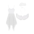 thumbnail image 6 of YiZYiF White Angel Costume for Women Angel Dress and Wings Headband Cosplay Halloween Carnival Party White B L, 6 of 7