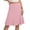 Pink, variant on Women's Knee Length Skirt High Waisted Stretchy A Line Skirts Summer Loose Casual Skirts, L