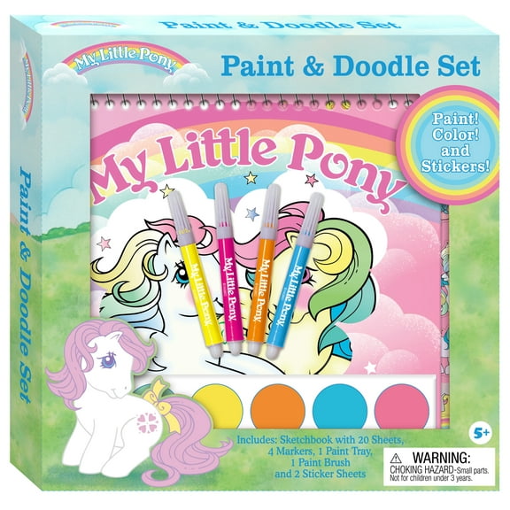 My Little Pony Paint & Doodle Art Set – Creative Activity Kit for Kids with Paints, Markers, and Stickers