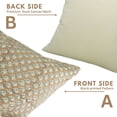 thumbnail image 2 of Fabdivine Floral Block Print Boho Decorative "Thick Cotton" Throw Pillow Cover, Handblock Printed Cushion Cover for Sofa , 12"X20", "Brown", 2 of 3