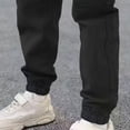 thumbnail image 6 of Zshosam Cargo Pants for Boys Boys Cargo Pants Elastic Waist Straight Leg Kids Joggers Pants Relaxed Fit Pant Size 2T 3T,(White 2-3 Years), 6 of 6