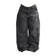 thumbnail image 5 of Valueadd Women's Jeans Baggy Y2k Jeans Hip Hop Goth Street Jeans With Skeleton Print Vintage High Waist Denim Pants, 5 of 5