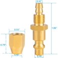 thumbnail image 2 of HAHDAXIA Premium Solid Brass 2PCS Pneumatics Reusable Replacement Fitting 1/4" Barb For 1/4-Inch ID Polyurethane Air Hose With 1/4" NPT Rigid Replacement, 2 of 7