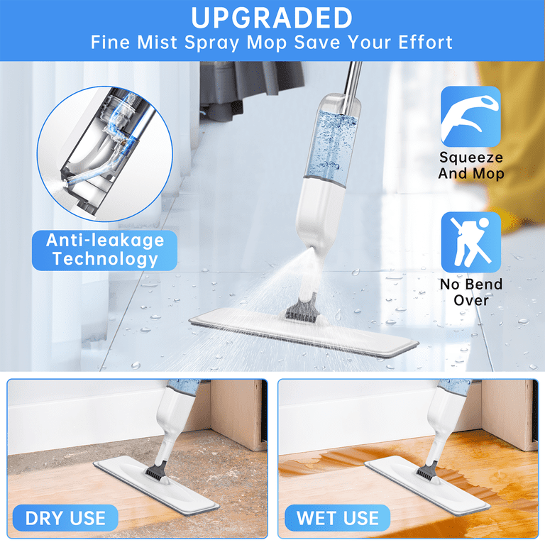 Cshidworld Spray Mop with 4 Washable Microfiber Pads photo 3