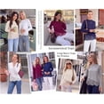 thumbnail image 5 of PRETTYGARDEN Women's Lace Patchwork Long Sleeve Shirts | Soft Casual Tops,Irregular Asymmetrical Hem,Crew Neck Thermal Blouses,Loose Fit Layer Tee,Fashion Fall Winter Daily Wear, 5 of 10
