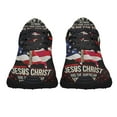 thumbnail image 5 of Veteran Only Two Defining Forces Have Ever Offered To Die For You Jesus ChriStAnd The American flag Veteran Shoes Sneakers Black Size 11.5, 5 of 7