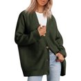 thumbnail image 1 of Cárdigan de mujer, cárdigan largo informal, sudadera con capucha, chaqueta de punto grueso, abrigo de punto, cárdigan elegante, jersey de punto, chaqueta de otoño e invierno, suéter, ropa, 1 of 5