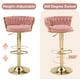thumbnail image 5 of Juego de 4 taburetes de bar VECELO con altura de mostrador ajustable, color rosa, 5 of 7