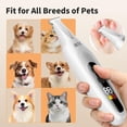 thumbnail image 6 of 2-Speed Rechargeable Cat & Dog Grooming Clipper with LED Light for Paws Ears Face Low Noise Cordless Pet Trimmer, 6 of 8
