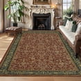 thumbnail image 5 of Garvee 8'x10' Vintage Floral Area Rug Washable Non Slip Carpet, Stain Resistant Accent Rug for Living Room Farmhouse Dining Room, Red, 5 of 8
