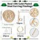 thumbnail image 2 of 1 Box 10Pcs Earring Stud Findings 18K Gold Plated Brass Four Leaf Clover Ear Stud Component with 20Pcs Jump Ring for St. Parish's Day Jewelry Making, 2 of 5