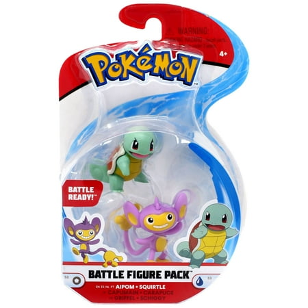 Pokemon Series 3 Battle Figure Aipom & Squirtle Mini Figure
