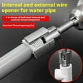 thumbnail image 2 of Integrated Internal & External Pipe Threading Tool, 1/2'' and 3/4'' Water Pipe Internal and External Integrated Threader, Electric Drill Compatible Pipe Thread Cutting Tool, 2 of 6