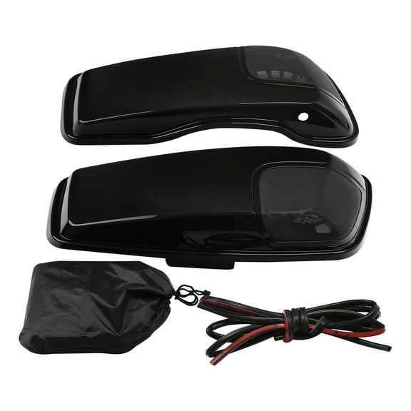 WaiRitoday Saddlebag Lids Speaker Cutouts Fit For Harley Touring Road King Glide 2014-2023