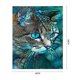 thumbnail image 2 of Kit de pintura al óleo de gato azul DIY por números, dibujo sobre lienzo, cuadros, decoración del hogar, 2 of 9