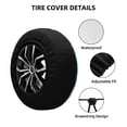 thumbnail image 4 of Bingfone Flowers In Glass Vase Spare Tire Cover Weatherproof Universal Wheel Protectors For Rv Camper Travel Trailer Suv Truck 15 Inch, 4 of 9