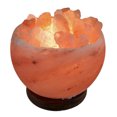 thumbnail image 1 of Natural Rock Crystal Filled Himalayan Salt Lamp Bowl 5.5 Inch, 1 of 4