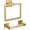 Brushed Gold, variant on Toilet Paper Holder Wall Mount and Hand Towel Ring Set, SUS 304 Stainless Steel Double Post Pivoting Tissue Roll Holder, Modern Bathroom Hardware Accessories Set, Matte Black (Pack of 2)