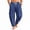Blue, variant on otnbgsr Men's Cotton Linen Harem Trousers, Relaxed Patchwork Wide Leg Beach Pants with Elastic Drawstring Waist and Deep Slanted Pockets