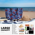 thumbnail image 3 of Yiaed Abstract Colorful Butterflies Print Large Capacity Beach Travel Bag - Waterproof Zipper Vacation Tote for Sandproof Storage, and Camping, 3 of 5