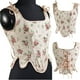 thumbnail image 2 of Top de Corsé Para Mujer Fajas Bodyshaper Control de Barriga Entrenador de Cintura Casual Ojal Erógeno Con Cordones Estampado Floral Corte de Espina de Pescado Correas Vintage Odeerbi ODB139684, 2 of 9