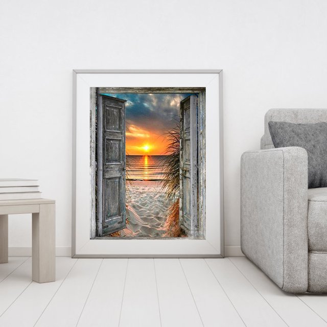 Cuadros Decorativos Pintado a mano DIY pintura al óleo por números amanecer acrílico al aire libre dibujo decoración del hogar Ndcxsfigh Nuevos Originales