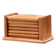 thumbnail image 1 of GUOOL Bamboo Coasters with Holder set - Tea Cup Mat Saucer Rectangle 14.7x8.5x8cm, 1 of 6