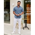 thumbnail image 5 of COOFANDY Men's Casual Button Down Shirts Short Sleeve Shirts Lightweight Beach Shirts, 5 of 10