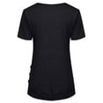 thumbnail image 5 of Xuanfei Women Dandelion Print Crew Neck Short Sleeve Buttons T-shirt, 5 of 7