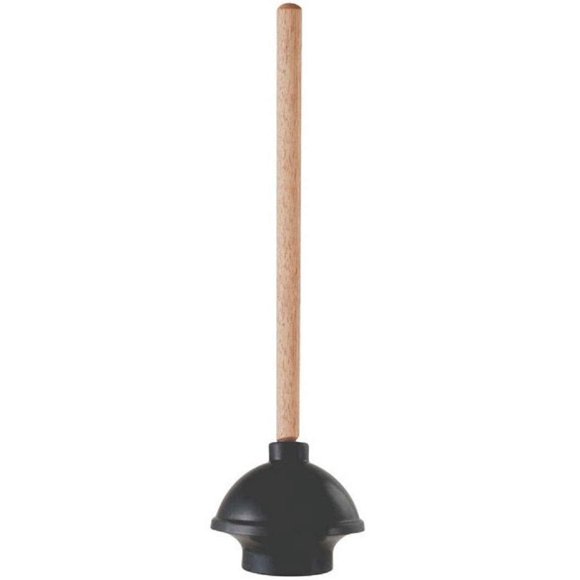 Taza negra Plunger LDR Industries de 6 pulgadas con mango de 41 cm