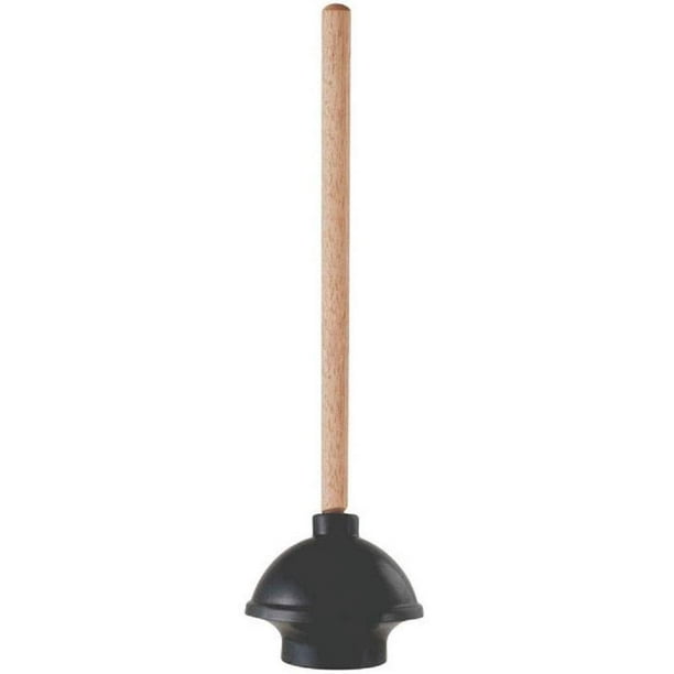 Taza negra Plunger LDR Industries de 6 pulgadas con mango de 41 cm