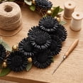 thumbnail image 4 of AYktou 10Pcs Sunflower Straw Flowers, 3.1 Inch Craft Embellishment Woven Sunflower, Artificial Flowers Floral Ornaments DIY Accessories for Wall Decor Shoes Hats Bags Gift Box Wreath Wrapping, 4 of 6