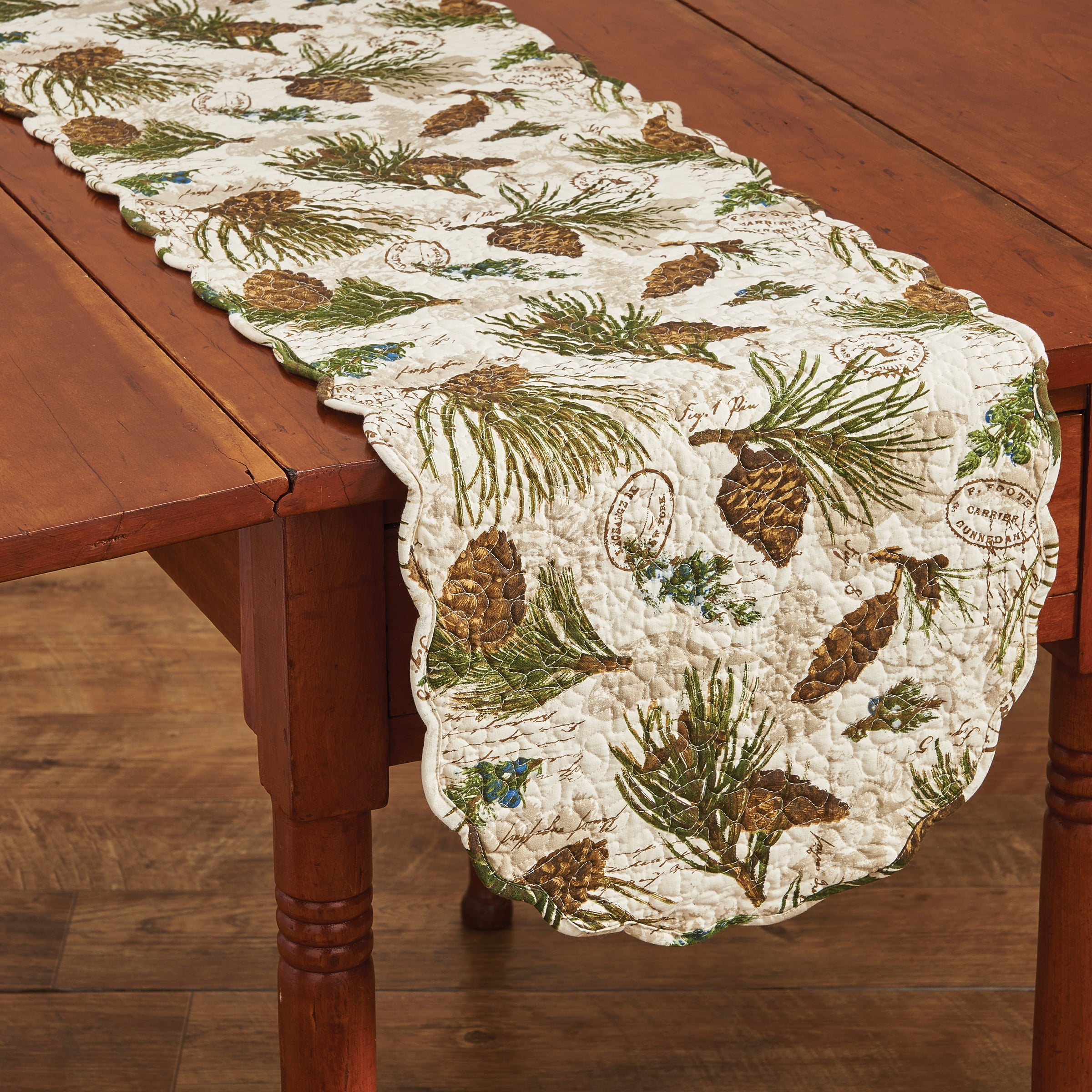 Park Designs Walk In The Woods Pinecone Table Runner 54"L