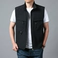 thumbnail image 5 of Krdevn Men Jacket Vest Overalls Vest Pocket Outdoor Casual Plain Slim Comfortable Jacket,Tank Tops Men,XL, 5 of 6