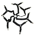 thumbnail image 1 of Tensor de sábana ajustable Sujetadores de sábana ajustables 6 lados, Correas para sábanas, Adecuado para todos los colchones redondos y cuadrados (3 formas negras), 1 of 5