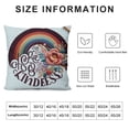 thumbnail image 5 of Floral Rainbow Pillowcase, Kindness Cushion Cover， Throw Pillow Covers for Living Room, Bedroom, Dormitory,College, Sofa Couch &amp; Bed, Home &amp; Office Decoration, 5 of 5