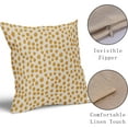 thumbnail image 6 of Mustard Yellow Cream Pillow Covers 20x20 Set of 2 Boho Design Polka Dot Throw Pillows Modern Brush Strokes Print Decorative Pillowcase Square Cushion Cover Linen Case for Sofa Couch Bed, 6 of 6