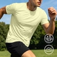 thumbnail image 2 of SAWOBUUN Mens Quick Dry Athletic T-Shirt Short Sleeve Moisture Wicking Workout Top Lightweight Breathable Stretch Gym Running Tee, 2 of 9