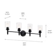 thumbnail image 2 of 55186BK Kichler Lighting Madden - 4 Light Bath Vanity-10.5 Inches Tall and 34 Inches Wide-Black Finish, 2 of 4