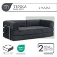 thumbnail image 3 of Sofá Cama De Espuma Sellada Al Vacío 2 Plazas Japandi Tenka Dark Grey, 3 of 6
