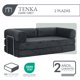 thumbnail image 3 of Sofá Cama De Espuma Sellada Al Vacío 2 Plazas Japandi Tenka Dark Grey, 3 of 6