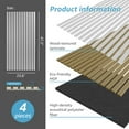thumbnail image 5 of Art3d 3D Fluted Brushed Silver 23.6"W x 47.2"H Acoustic Decorative Wall Panels, 4 Pieces Pack, 5 of 8